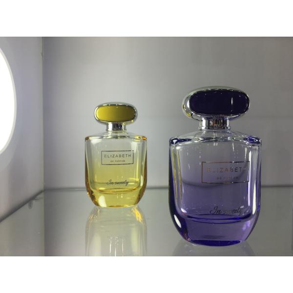 Oval Cap 110ml Glass Perfume Spray Bottles Custom Lacquering Color