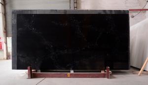 China 10mm Thickness Black Artificial Quartz Stone Wall Panels Man Made on sale