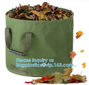 China Gallon Garden Bags 1-Pack Heavy Duty Reusable Yard Leaf Bag Holder Collapsible Canvas Portable Yard Gardening Waste Bag on sale