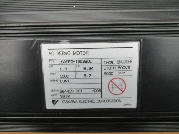 Quality USAFED-13CB20E Yaskawa Motor With Incr Encoder CNC Machine Control for sale