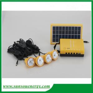 Wholesale High lumens Led solar lighting kits, solar system with or without FM radio for home, camping from china suppliers