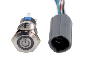 China Selflocking  Waterproof IP65 16mm Anti Vandal Push Button Switch on sale