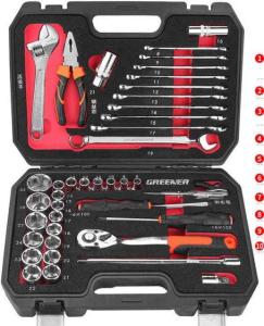 China Auto Hand 46 Pieces Mechanic Tool Set , OEM Bike Repair Tool Kit on sale
