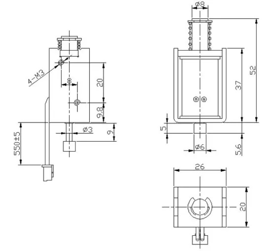 Long Stroke 61mA 9mm Open Frame Solenoid