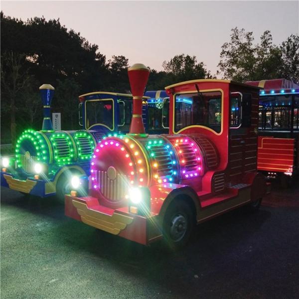 Outdoor Diesel Trackless Train Amusement Ride Vacuum Tyre For Large Scenic Area