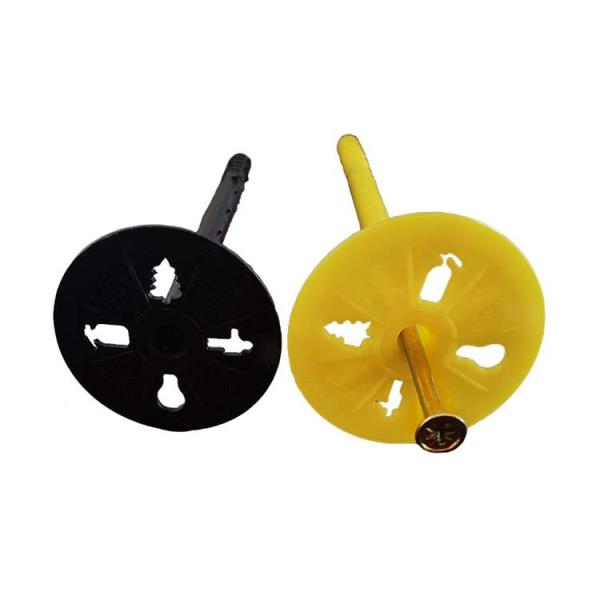 37mm Plastic Insulation Anchors Insulation Fixing Pins With Screw Slow Vibration