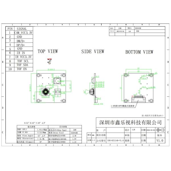 USB Camera Module With 30FPS 640*480 Fixed Focus And BF20A6 1/10 Inch CMOS Sensor For Video Conference Phone Equipment