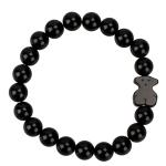 8mm Black Agate Bead Bracelet Fashionable Black Stone Bracelet For Unisex