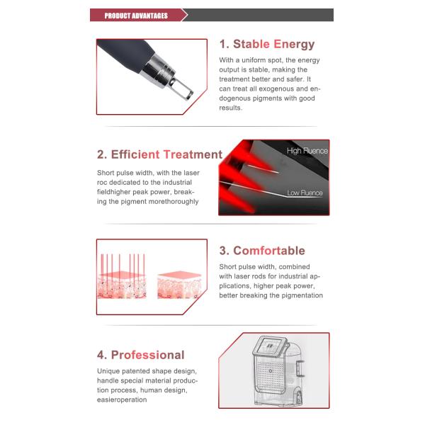 Portable Picosecond qswitch Ndyag Nanosecond Laser Remove Tattoo Removal Machine for Skin Whitening