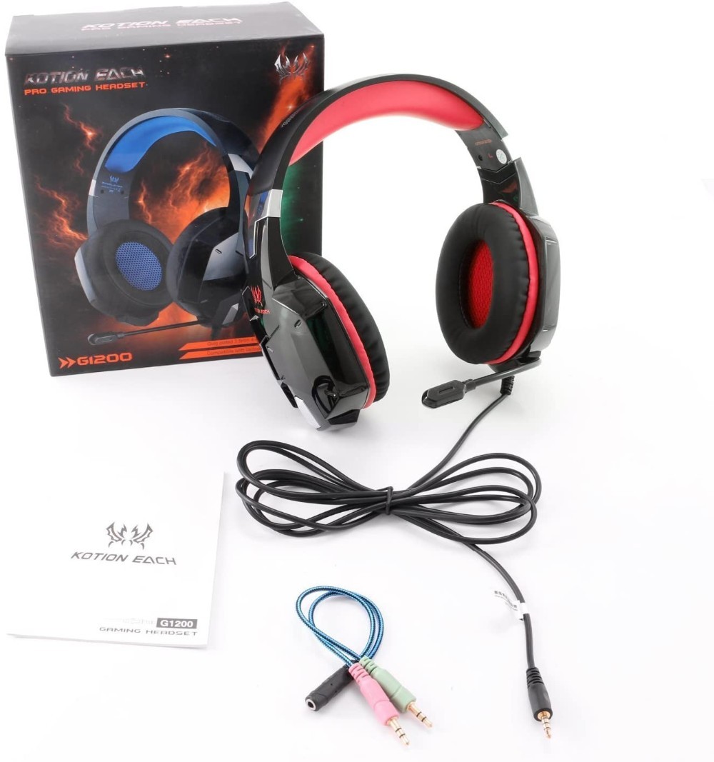 2.2kohm 117dB G1500 Computer Gaming Headset With LED Lights