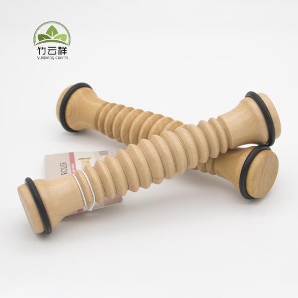 Healifty Wooden Foot Roller Massager Light Weight Yoga Relax Rod Massage Stick for Full Body