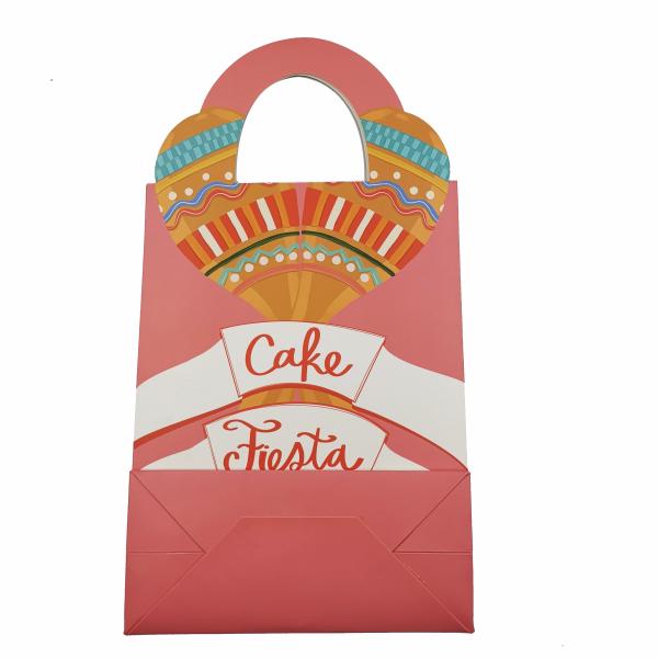 Lovely CMYK Carrier Large Christmas Shopping Bags 350G Spot Printed Paper Carrier FLEXOGRAPHIC