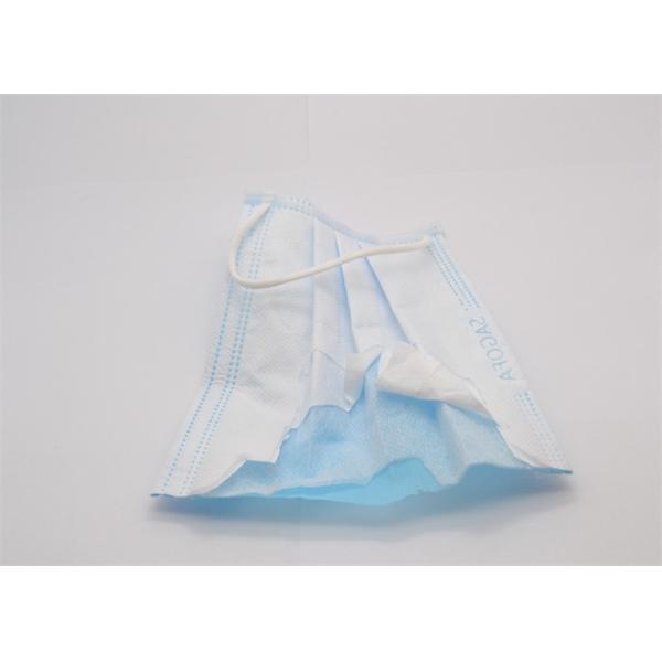 Anti Virus Disposable Blue Mask , Non Woven Fabric Face Mask Oem Available