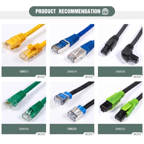 Customizable Direction 2m Cat6 Utp Right Angle Ethernet Cable for Male to Male Patch Cable in Silvery Grey