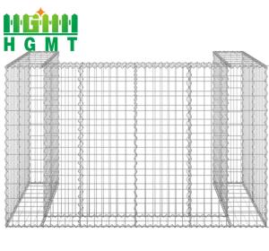 China Iso Galvanized 2mx1mx1m Gabion Wire Mesh Stone Cage Baskets on sale