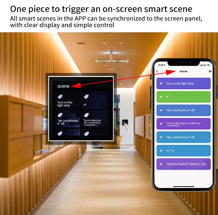 Glomarket Tuya Smart Home Wifi Multi-function Touch Screen Zigbee Gateway In-wall Central Control Switch Panel