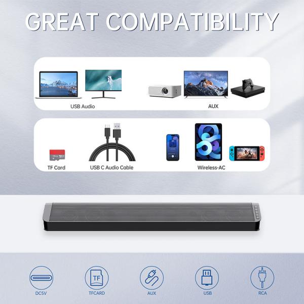 2.0 Channel 5W*4 55 Inch TV Soundbar Speaker With 3.5mm Aux Input