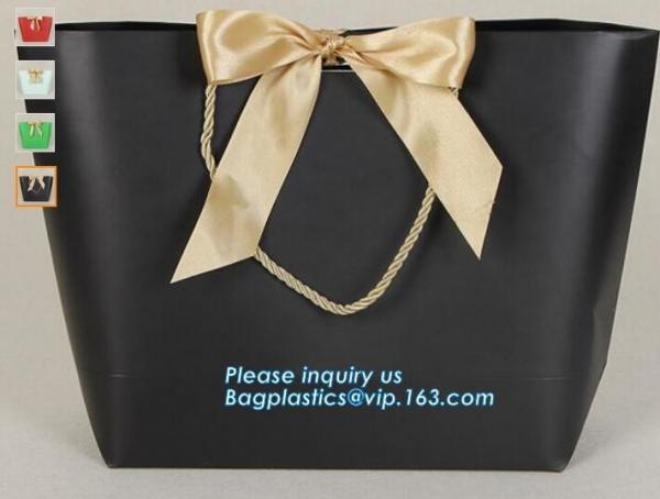 Large paper carrier gift bag for clothes,Wine Carrier Paper Bag Recycled Food Grade Handle Kraft Paper Bags bagease pac