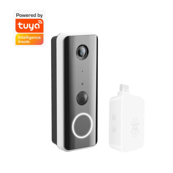 Pir Detection Smart Video Doorbell Ring 1080p Hd Wireless Peephole Cam Door Bell