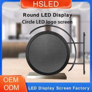 China Circle logo led sign customized LED Logo Screen P4 round led display on sale