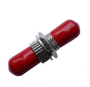 Wholesale ST / PC Fiber Optic To Ethernet Adapter Singlemode Fiber Optic Coupler With Red Hat from china suppliers