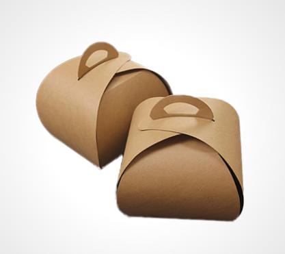 custom kraft carton box with handles eco friendly