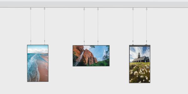 Shop Window Screen Vertical Hanging LCD Monitor Ceiling Mounted Display Digital