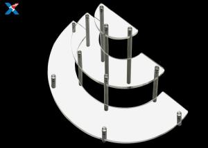 China Clear three-layers acrylic display stand shelf for cake or small bottle drink on sale