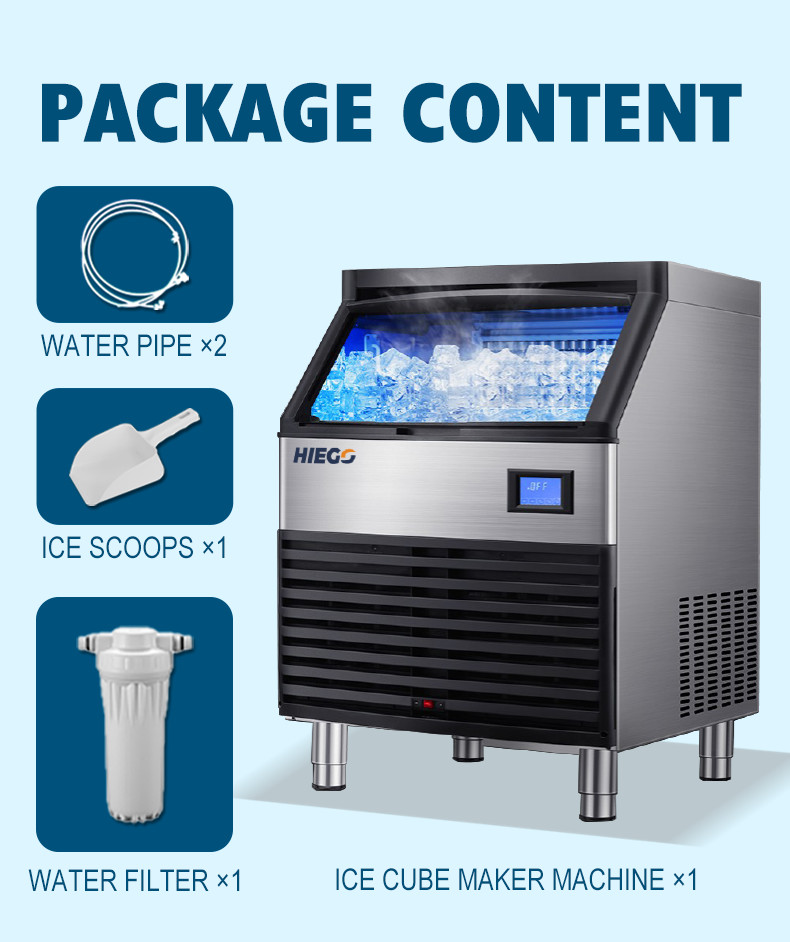Ice Cube 100kg 24H Full-Automatic Ice Cubes Maker Machine 80kg 120KG Ice Maker