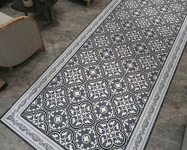 Flower Patterned Patterned Ceramic Tile With Strong Abrasive Resistance