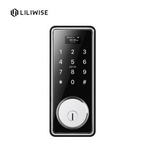 China Intelligent Key Card Door Lock Biometric Keypad Digital WiFi Electric Single Deadbolt on sale