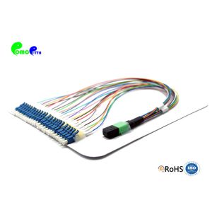 Wholesale 24F MPO Trunk Cable 3.0mm MPO ( Male ) - LC UPC Fanout 0.9mm 30cm For MPO/MTP-LC cassette from china suppliers