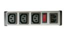 UL C-UL list 3Way IEC Output Socket Built in 15A Overload Protector Outlets