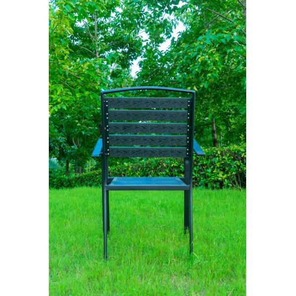 5 Pieces Extendable Modern Black China Manufacturer Wood Metal Chairs Patio Garden Outdoor Furniture