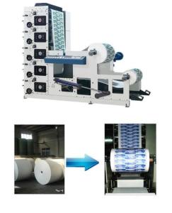 High Speed Flexo Printing Machine 50-60m/Min Max Width 850mm Four Color Gray