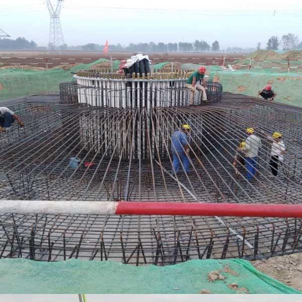 Quality Disclosed is a wind turbine generator foundation with pressure-dispersive pre-stressed anchor rods or anchor ropes. for sale