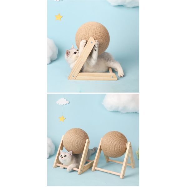 Cat Scratching Ball Toy Suitable Training Sisal Rope Board Crushing Foot Stocked Pet