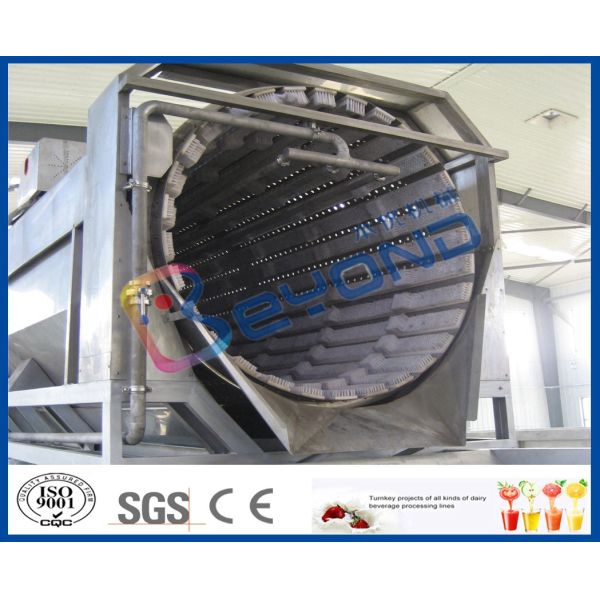 Vegetable / Fruit Washing Machine Rolling Drum With Brush Washer CE / ISO9001
