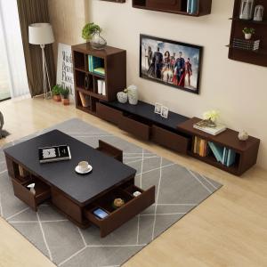 Wholesale OEM ODM Wooden Marble Coffee Table TV Console Table With Storage Drawers from china suppliers
