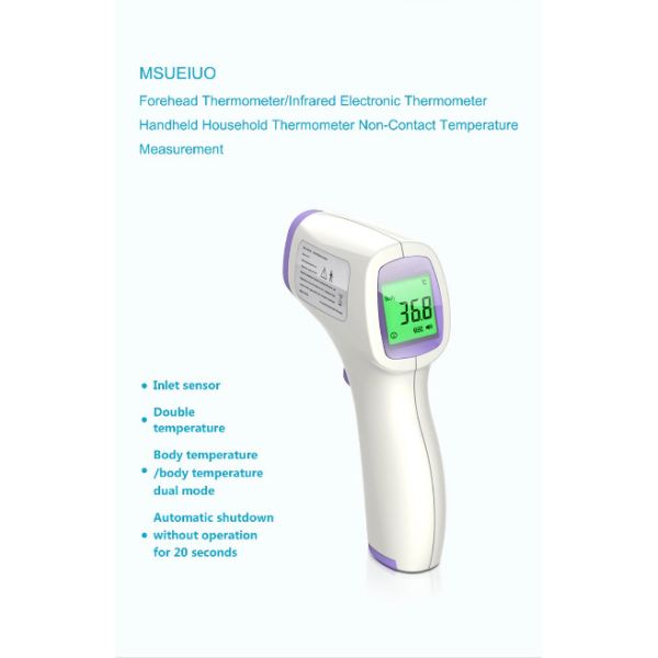 High Accuracy Non Contact Forehead Thermometer With LCD Back-Lit Display