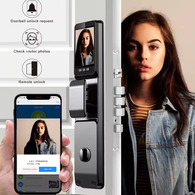Glomarket 3d Face Recognition Fingerprint Tuya Wifi Digital Smart Lock