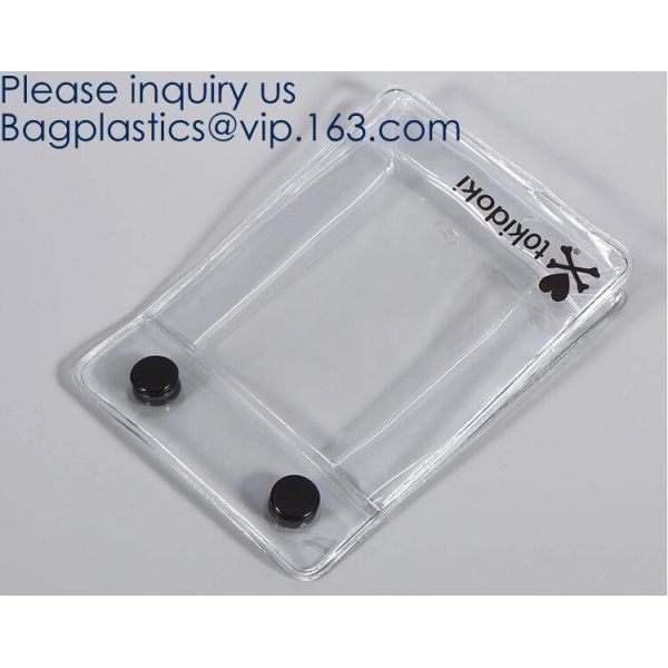 Fashion Travelling Heat-Sealed Clear EVA Cosmetic Bag With Yellow Snap Button And Rubber Handle Pouch By L'Oreal, Sedex