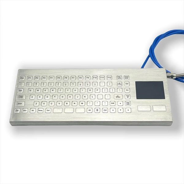 IP67 / IK07 Stainless Steel Keyboard integrate TouchPad waterproof dustproof Customized Industrial Metal Keyboard Mining Keyboard -40℃