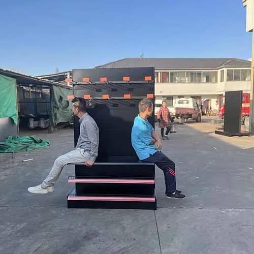 Quality Factory customized color size metal heavy duty supermarket shelf with hook for sale