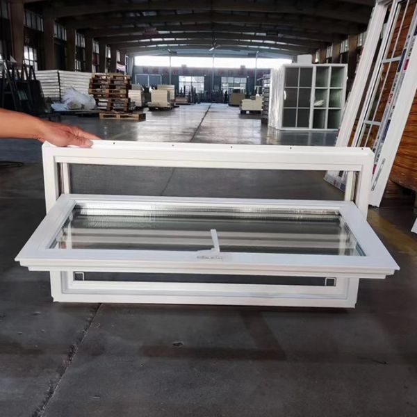 WEIKA UPVC Custom Double Glass Aluminum Hopper Window Price Per Square Meter