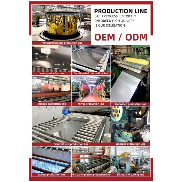 Scratch-Proof Stainless Steel Sheet Embossed Metal Sheet Texture for Kitchen Countertops