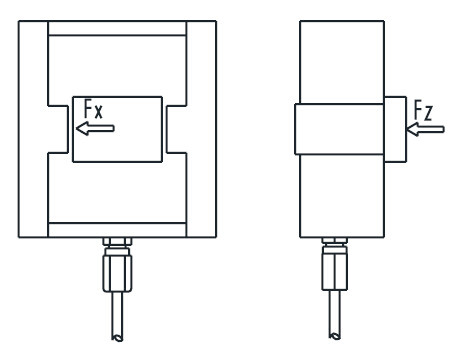 Two Dimensional Waterproof Load Cell 50kg With Stainless Steel Sensor