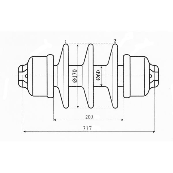 L40BE200 long rod suspension insulator