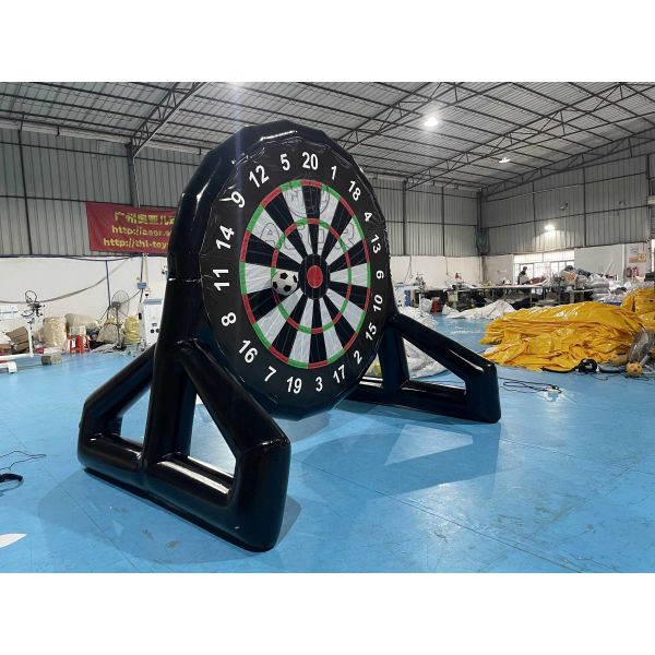 6ft PVC Inflatable Football Dart Board Blue Soccer Dart For Giant Yard Games
