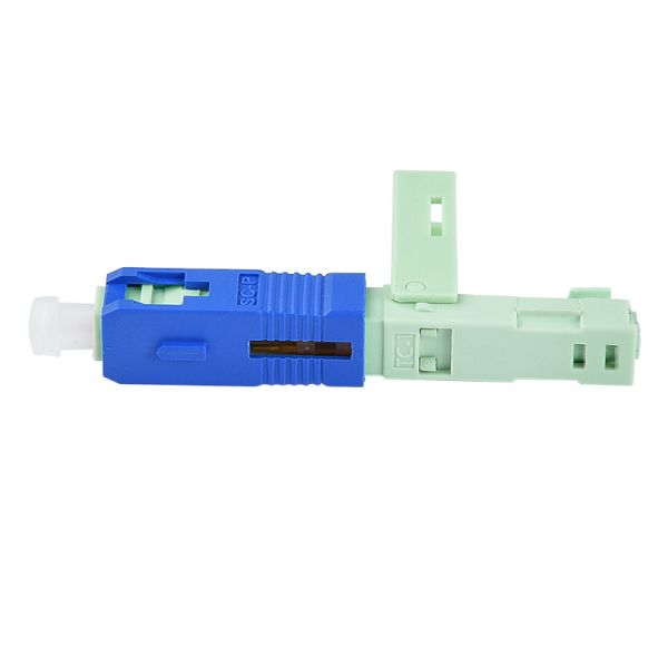 Blue Optical Fiber Fast Connector Sc Upc Single Mode Easy Installation